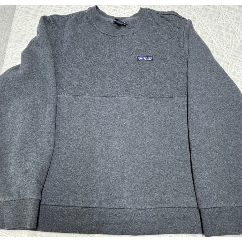 Patagonia Quilt Sweatshirt Mens Medium Grey Organic Cotton Pullover